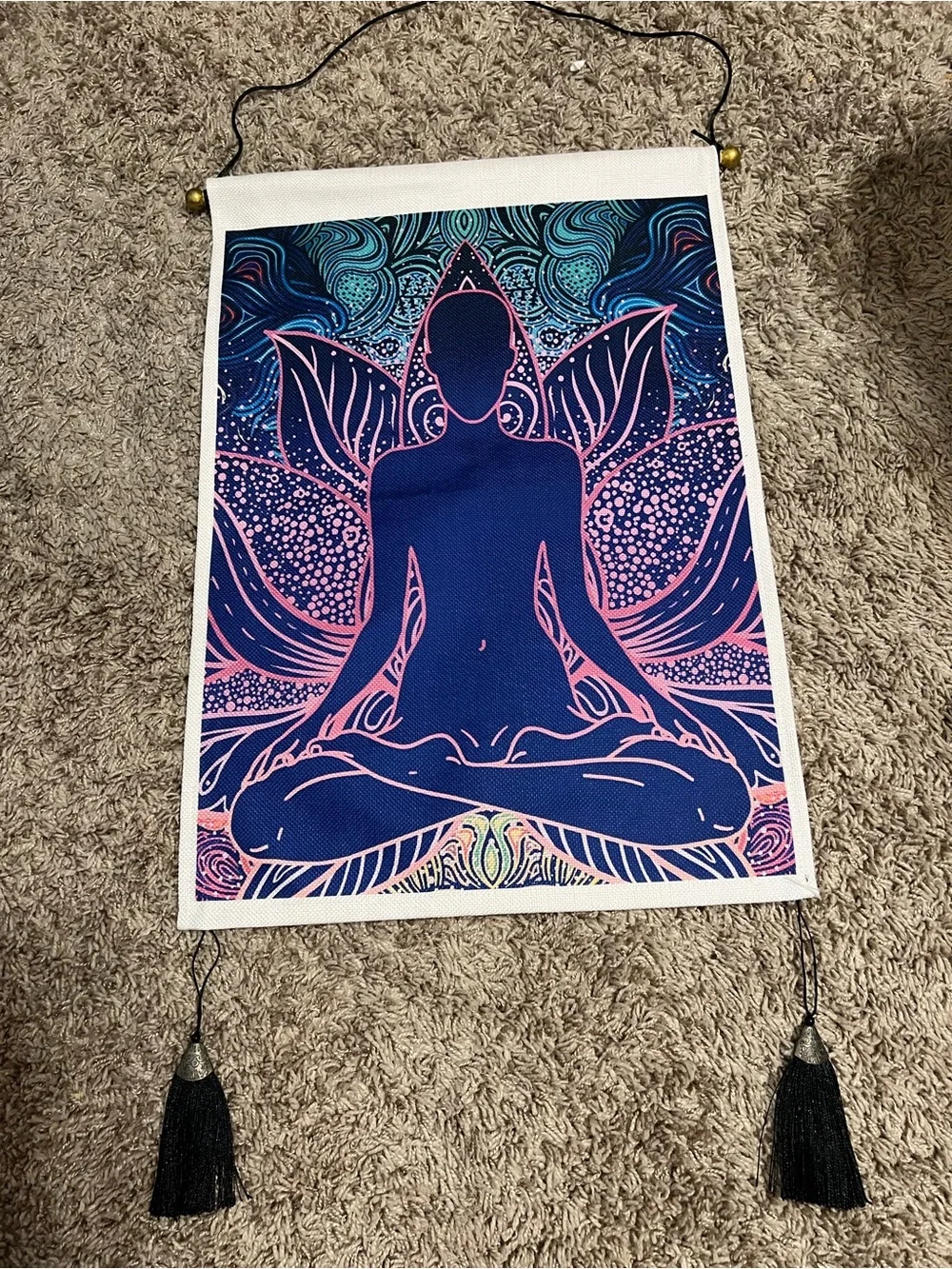 2 Chakra Meditation Wall Hanging - Rainbow Tapestries